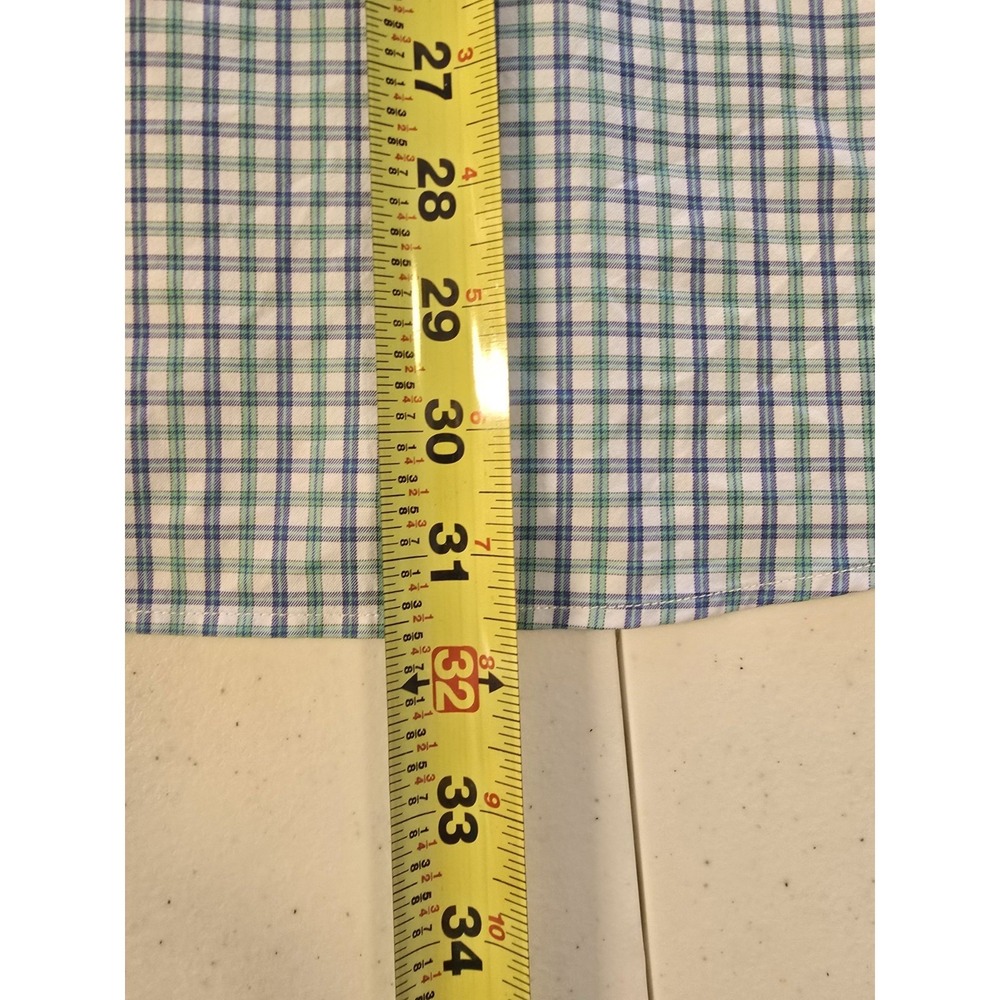 Peter Millar Crown Sport Large Long Sleeve Men's Shirt Plaid Business -87 - Picture 6 of 7